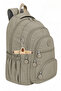 5-Compartment Luxury Crinkle Fabric High School and Middle School Backpack + Monkey Keychain Gift