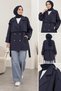 Women's Lined Belted Pocketed Double-Breasted Short Trench Coat - 7