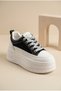 Women's Silvery Lace-Up High Platform Sole Sneaker Mesh Comfortable Walking and Daily Sports Shoes Thick Sole Sneaker Bridal Shoes - 2