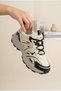 Women's Thick High Sole Sneaker Mesh Breathable Lace up Comfortable Walking and Sports Shoes Chunky Sole Casual Sneakers - 3