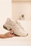 Women's Thick High Sole Sneaker Mesh Breathable Lace up Comfortable Walking and Sports Shoes Chunky Sole Casual Sneakers - 3
