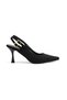 Women's Pointed Toe 8 cm New Trend Heeled Closed Toe Open Back Full Mold Classic Heeled Shoes