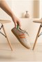 Women's Suede Flat Sole Sneaker with Lace-Up Bead Detail Comfortable Walking and Casual Sports Shoes Retro Stylish Sneaker - 3