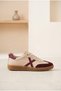 Women's Suede Detailed Flat Sole Sneaker Lace-Up Comfortable Walking and Daily Sports Shoes Retro Stylish Sneaker - 3