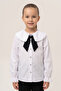 Girl's Baby Collar Black Polka Dot Scarf Long Sleeve Gathered Sleeve Shirt 23 April 29 October Show Outfit - 3