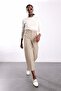 Beige Barrel Fabric Trousers 442 - 4