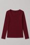 Women's V-Neck Long Sleeve Blouse Burgundy