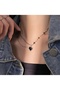 Xuping Asymmetric Waterway Black Heart Necklace – Silver Color Tarnish-Free Steel Dark Coquette Women's Necklace - 2