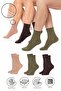 Bamboo Women's Elasticless Brown-Beige-Khaki Seamless Premium Socks 3-Pack / Non-Marking / Non-Tightening Socks