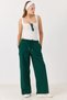 Women's Elastic Waist Loose Fit 3 Thread Sweatpants Green - 4