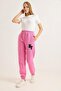 3-Strap Pink Tracksuit with Elasticated Ankles - 3