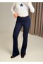 Women's Navy Blue Spanish Leg Full-Fit Leggings - 2