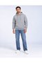 3 Thread Men's Hooded Kangaroo Pocket Sweat Soft Puff Fabric Sweatshirt - 2
