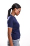 Navy Blue Short Sleeve Knitwear with Piping Detail 6504 - 5