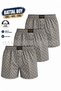 Bersel Battal Size Men's Boxer 100% Cotton Towel Waist Buttoned Openable Front Patterned Boxer