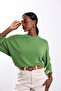 Green Striped Bat Sleeve Blouse 0198 - 3