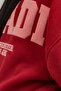Women's Oversize Sweatshirt Paradise Varsity Embossed Printed Red – Crew Neck, 3 Thread Rastering - 3