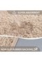 Krasovarge Rectangular Microfiber Brown Bath Mat Machine Made Water Absorbent Quick Dry Anti Slip - 3