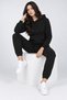 Women's 3 Thread Sweatshirt Set with Hood (Soft Puff Fabric) Cotton Women Sweatshirt Set with Hood - 5