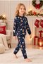 Girls and Boys Christmas Themed 100% Cotton Long Sleeve Pajama Set - 3