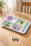 Kral Şakir Licensed Children's Plate with Compartments 29 X 18 cm – Melamine Food, Breakfast and Dinner Plate - 2