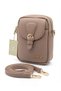 406 Women's Flotter Leather Cross Strap Phone Bag Mini Messenger Bag with Buckle on the Front