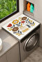 Clothes Dryer Top Organizer Mat Liquid-Proof Cover Spring Rope