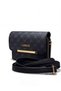 381 Women's Monogram Printed Gold Metal Detailed Cross Strap Wallet Bag Portfolio - 4