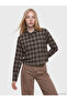 Quality Pieces from Çelebi Store: Checkered Embroidered Loose Fit Women's Lumberjack Shirt - 2