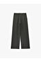 Wide Leg Fabric Trousers with Tie Detail and Pockets - 4