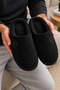 3-Piece Gray - Navy Blue - Black Corduroy 3 cm Sole Closed Toe Men's House Slippers Set Byndset01 - 7