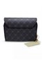 381 Women's Monogram Printed Gold Metal Detailed Cross Strap Wallet Bag Portfolio - 5