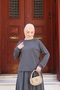 Shoulder Drop Detailed Skirted Suit - 4