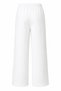 White Wrinkled Textured Wide-Legged Pants with Elastic Waist and Comfortable Cut in Polyester Fabric - 2