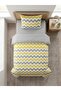 Single Size Double-Sided 120X200 Elastic Sheet Bedding Set, 3 Pieces with Zipper - 2