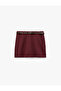 Belted Pocketed Slim Fit A-Line Mini Skirt