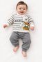 Baby Boy Set with Teddy Bear Print, 2-Piece Top and Bottom Set, Seasonal, 3 6 9 12 Months - 4