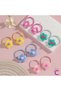 Set of 10 Vibrant Colored Girls' Hair Ties with Wildflower Figures - Durable Elastic Hair Ties for Thick Hair - 5