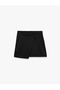 Viscose Blended Buttoned Slim Fit Double-Breasted Mini Skirt