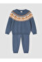 Patterned baby boy knitwear set