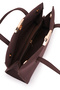 Baguette Form Suede Leather Stella Women's Shoulder Bag with Metal Accessories Brown - 5