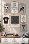 7-Piece Frame-Looking Modern Painting Set |   Children's Room - Football Themed |   Living Room, Office, Kitchen and Study Room Wall Decor
