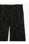 Regular Waist Patterned Tweed Textured Straight Wide-Leg Trousers - 3