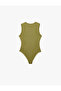 Slim Fit Sleeveless Crew Neck Bodysuit - 2