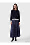 I Beli Zippered Waist Checked Embroidered A-Line Skirt from Freezen Store - 2