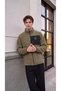 Men's Khaki Lamb Welsoft Fleece Jacket with Full Zipper and 3 Pockets - 4