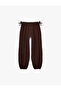 Balon Form Trousers with Bow and Elastic Waist, Loose Fit - 2
