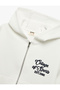 Long Sleeve Printed Oversize Hooded Zippered Sweatshirt with Pockets - 3
