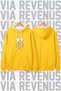 Simpsons Printed Unisex Wide Fit Yellow Hoodie Sweatshirt - 3-Thread Fleece Hood Lining with Drawstring Detail