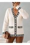 Women's Knitwear Cardigan with Soft Yarn and Button Details - 5